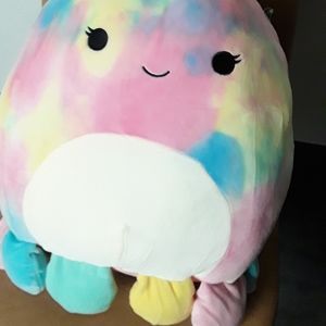 Squishmallow Opal Pink Rainbow Tie Die Octopus New Tags